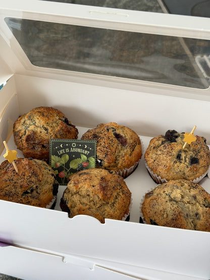 Earl Grey Blueberry Lavender Muffins